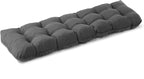 Outdoor Bench Cushion, 59x18x5 Inch, Waterproof Bench Cushion for Outdoor/Indoor Furniture, Tufted Patio Bench Seat Cushion, Fade Resistant Outdoor Cushions for Porch Swing Couch, Dark Grey