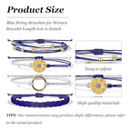 choice of all String Bracelets for Women Boho Wave Surfer Beach Wear Cute Bracelets Set Summer Friendship Jewelry Accessories Beach Stuff - color: B4：blue bracelet