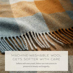 Pendleton Eco-Wise Washable Throw with Fringe 54" x 60" - 100% Wool, All Season, Washable, Soft and Durable Blanket for Home and Outdoor Adventures - Copper/Red - color: Copper/Red