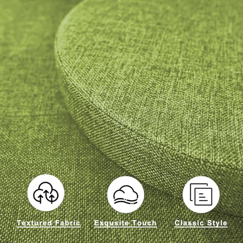 4PCS Floor Cushion | Floor Round Seat Cushions | 16''x2'' Chair Cushion with Removable Cover and Handle for Indoor Furniture (Green) - color: Green
