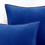 MIULEE Royal Blue Velvet Throw Pillow Covers 20x20 Soft Decorative Solid Square Cushion Cases Pack of 2 Modern Luxury Home Decor for Couch, Sofa, Bedroom