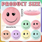 Yousoontic 6pcs Pastel Face Classroom Floor Pillows Preppy Throw Pillow Cushions Seating Floor Cushions for School Learning Play Area Supplies Classroom Decor - style: Pastel Face