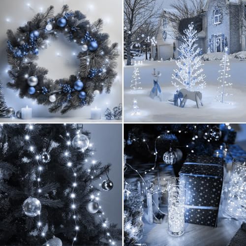 kolpop 6 Pack LED Fairy Lights Battery Operated, Mini Twinkle String Lights Battery Powered Waterproof for Christmas Mason Jars Party,Cool White - color: Cool White, size: 6 Pack