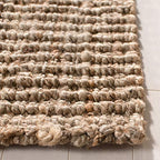 SAFAVIEH Natural Fiber Collection Area Rug - 2'6" x 4', Natural & Grey, Handmade Jute, Farmhouse Style, Chunky Textured Thick Pile (NF447M) - color: Natural/Grey, size: 2'6" x 4' (Rectangular)