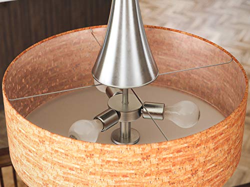 Kenroy Home 93013BS Bulletin 3-Light Pendant, Brushed Steel - color: Brushed Steel