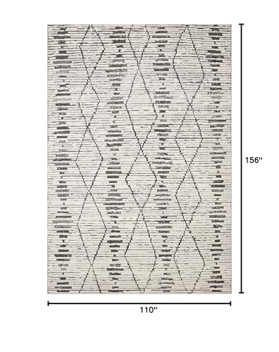 Loloi Kamala Collection KAM-02 Charcoal/Dove 9'-2" x 13' Area Rug - color: Charcoal / Dove, size: 9'2" x 13' (Rectangular)