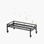 Zhongma Sturdy Metal Plant Stand with Wheels, 32.7x16x11.6 Inch High, Heavy Duty Succulent Shelf for Home Indoor and Outdoor, 220 LBS Capacity & Heavy Duty Construction