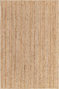 Rugs.com Hand Braided Jute Rug – 5' x 8' Natural Flatweave Rug Perfect for Bedrooms, Dining Rooms, Living Rooms - size: 5 x 8 Feet