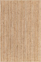 Rugs.com Hand Braided Jute Rug – 5' x 8' Natural Flatweave Rug Perfect for Bedrooms, Dining Rooms, Living Rooms - size: 5 x 8 Feet