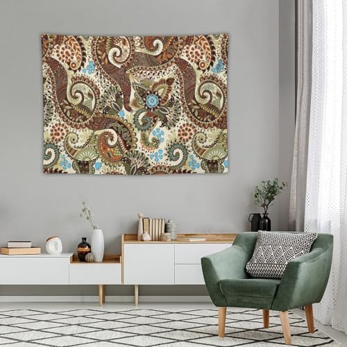 KANEPE Boho Paisley Tapestry Vintage Flower Ivy Leaves Earthy Ethnic Pattern Wall Hanging Tapestries Home Decor for Living Room Bedroom Apartments Farmhouse Dorm,40inx30in (102×76cm)【Small】 - color: Boho-11, size: 40Wx30L