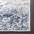 SAFAVIEH Madison Collection Runner Rug - 2'3" x 8', White & Royal Blue, Boho Chic Distressed Design, Non-Shedding & Easy Care, Ideal for High Traffic Areas in Living Room, Bedroom (MAD611C) - color: White/Royal Blue, size: 2'3" x 8' (Runner)