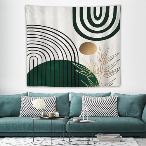 Boho Leaf Tapestries,Mid Century Abstract Leaves Tropical Palm Botanical Modern Minimalist Geometric Wall Hanging Neutral Home Decor Art for Living Room Bedroom Dorm 40"x30" - color: Boho Leaf-18, size: W40xL30in