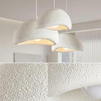 Scandinavian Pendant Lights Kitchen Island White Concrete Cement Look Pendant Light Dome Hanging Lamp Wabi Sabi Chandelier - Small - color: White, size: Small 11.8“
