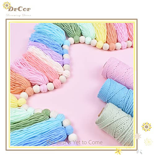 DrCor Pastel Rainbow Tassel Garland – Teacher Classroom Decor, Bulletin Board Decorations, Back to School Boho Wall Hanging for Nursery, Reading Corner, Kids Room, Baby Shower & Birthday Party - color: Pastel