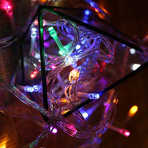 KAQ 115FT 300LED Multi-Colored String Lights Indoor/Outdoor Waterproof with 8 ModesTwinkle Plug in Warm White Lights for Outside Garden Bedroom Christmas Tree Decorations (Multicolor) - color: Multicolor, size: 300LED