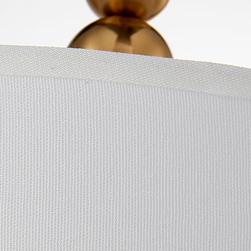 Shrine Lighting White Double Drum Chandelier, Dining Room Design, Drum Pendant Lights for Dining Room, D20'' x H10'', Adjustable Chains 55'', E12*4 Sockets, White Linen Fabric Lampshade & Gold Rod - color: Gold Rod&White Double D20''