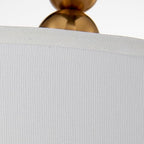 Shrine Lighting White Double Drum Chandelier, Dining Room Design, Drum Pendant Lights for Dining Room, D20'' x H10'', Adjustable Chains 55'', E12*4 Sockets, White Linen Fabric Lampshade & Gold Rod - color: Gold Rod&White Double D20''