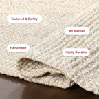 Nuloom Daniela Off-White, 3' x 5', Handmade, Jute, Tassel, Soft and Textured, High Traffic, Stain Resistant, Easy Clean, Durable Area Rug for Bedroom, Living Room, Dining Space, Foyer, Entryway - color: Off White, size: 3' x 5' (Rectangular)