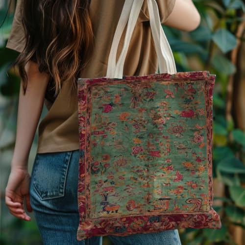 Boho Style Canvas Bag for Women Boho Fashion Tote Bag for Bohemian Lover - color: Chinemb Bag