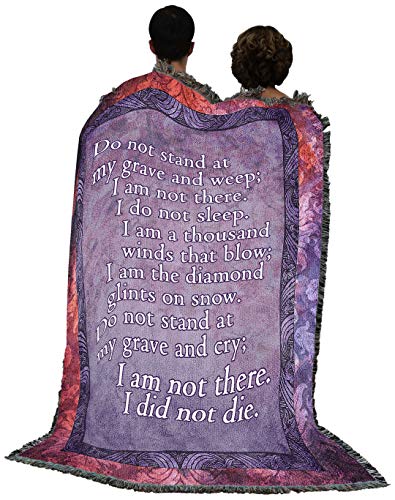 Pure Country Weavers Do Not Stand At My Grave and Weep Poem Blanket - Sympathy Bereavement Gift Tapestry Throw Woven from Cotton - Made in the USA (72x54) - color: Do Not Stand, size: 72" x 54"