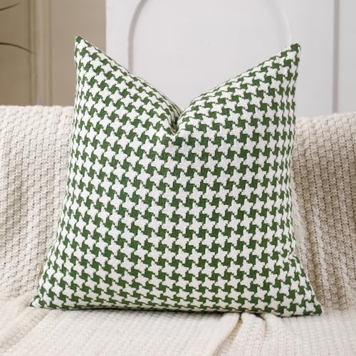 Perfect Combination of Green and White Throw Pillows, Exquisite Windmill Texture Pattern, is The Choice to Decorate The Farmhouse Living Room Sofa to Enhance The Visual Enjoyment - color: Green White, size: 18" x 18" (Pack of 2)