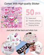 KBKBART Mcbling Y2k Room Decor Aesthetic, 12 Pcs Trashy Y2k Posters and 50 Pcs Y2k Sticker for Teen Girl's Bedroom, Early 2000s Room Decor, Hot Pink Wall Art Aesthetic Pictures, Emo Baddie Prints Wall Collage for Dorm Bedroom Apartment Decor (UNFRAMED) -