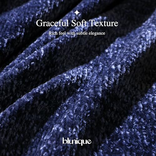 Chenille Throw Blanket for Couch, Cozy Soft Blanket Lightweight Decorative Throw for Living Room Sofa Chair, Stylish Home Decor, Ideal for Gifting, Blue 50"x60" - color: Blue, size: Throw
