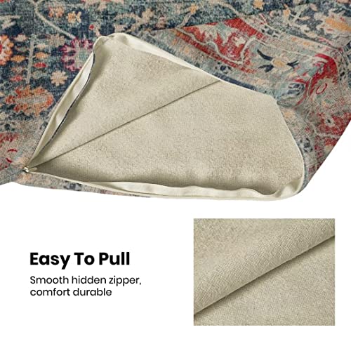 AEIOAE Boho Vintage Retro Pillow Covers 18x18 Set of 2 Boho Colorful Style Decorative Throw Pillow Outdoor Linen Square Farmhouse Decor Cushion Cover for Home Couch Sofa - color: Colorful, size: 18" x 18" (Pack of 1)