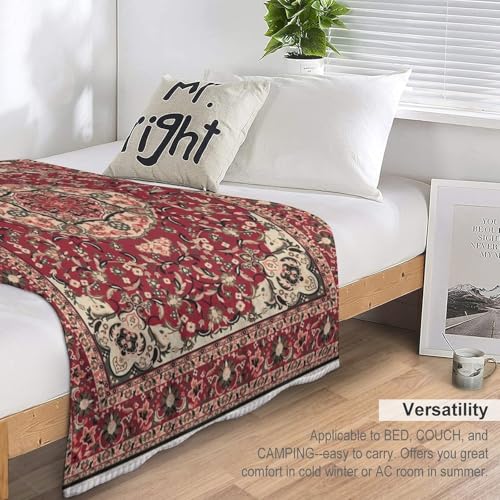 Boho Bohemian Throw Blanket,Rustic Farmhouse Vintage Traditional Ethnic Textures Pattern Soft Throw Blanket for Couch Sofa Camping Office Travel Home Bedroom Decor All Seasons 30"x40" - color: Boho-18, size: 30x40in