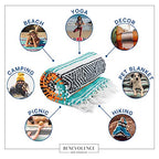 Benevolence LA Authentic Mexican Blanket – Handwoven Falsa Serape Throw – Beach, Camping, Picnic & Yoga Blanket – Lightweight Cotton Throw for Outdoor & Home – Mandarin, 50x70 in - color: Mandarin
