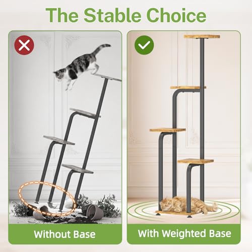 iDavosic.ly Tall Plant Stand Indoor with Grow Light, 4 Tier Corner Multiple Flower Holder Shelf with Wooden Trays, Space Saving Display Rack for Living Room Balcony Patio Porch | Black & Brown - color: Brown with Light