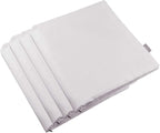 Thmyo 4-Pack 100% Cotton Comfortable Solid Decorative Throw Pillow Case, Square Cushion Cover Pillowcase Sublimation Blank Pillow Covers DIY Throw Pillowcase(18x18 inch/ 45x45cm,Light Silver Grey)