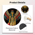 PLIGREAT 2 Pack Egyptian Tapestry with Tassels, Ancient Egypt Goddess Art Wall Hanging Vertical Narrow Egypt Civilization Home Wall Tapestry for Bedroom Living Room, 52" x 13" - color: yellow,brown