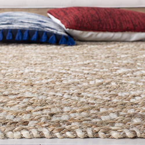 SAFAVIEH Natural Fiber Collection Accent Rug - 2' x 3', Natural & Ivory, Handmade Boho Farmhouse Woven Jute, Ideal for High Traffic Areas in Entryway, Living Room, Bedroom (NF185A) - size: 2' x 3' (Rectangular)
