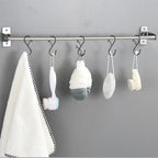 16 Pack S Hooks for Hanging, 3.5 inch Heavy Duty Metal S Hooks with Safety Buckle S Shaped Hooks Pot Rack Closet Hooks for Hanging Plants, Clothes, Kitchen Utensil, Pots, Pans, Bags (Black)