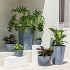 LA JOLIE MUSE Large Hanging Planters for Outdoor Plants - Hanging Flower Pots Weathered Gray (13.2 Inch, Set of 2) - color: Gray