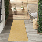 Nourison Home Positano Yellow 2'2" x 10' Area Rug - Easy Clean, Non Shedding, Bed Room, Living Room, Dining Room, Kitchen (10' Runner) - color: Yellow, size: 2'2" x 10' (Runner)