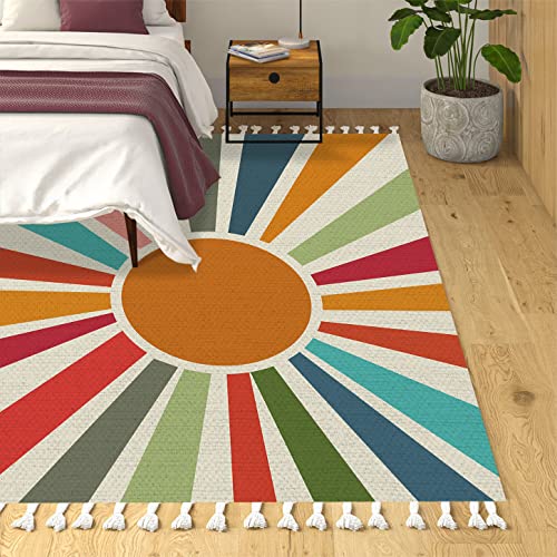 Boho Rug Multicolored Powder pigments Background Selective Focus Area Rug Carpet Patio Rug Hallway Runner Rug Mat Pad Minimalist Home Decor for Living Room Bedroom Indoor Outdoor, 90x150cm - color: Multi6, size: 90x150cm