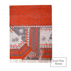 LYHome Merino Wool Blanket - Warm Throw for Cold Weather, Warmest Travel Outdoor Camping Blankets, Picnic Army and Military Throws, Comforter Soft & Cozy (55" x 79" Red with White Raindeers) - color: Red With White Raindeers