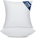 OKBA Set of 2 Throw Pillow Inserts, Hypoallergenic Soft & Firm Cushions with 100% Cotton Cover, 22x22 Pillows Filler for Side Sleepers, Sofa, Bed and Home Decor, Indoor Quality Hotel Pillows