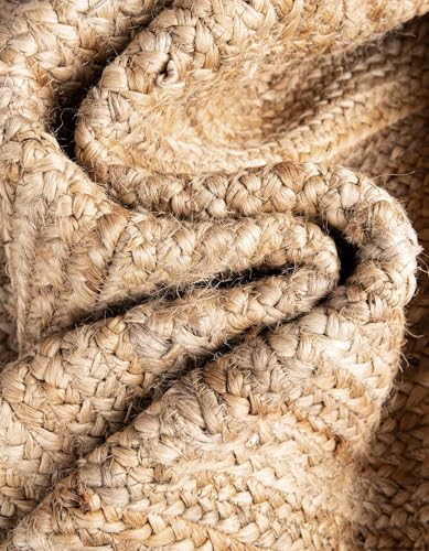 Rugs.com Hand Braided Jute Rug – 9' x 12' Natural Flatweave Rug Perfect for Living Rooms, Large Dining Rooms, Open Floorplans - size: 9' x 12' (Rectangular)