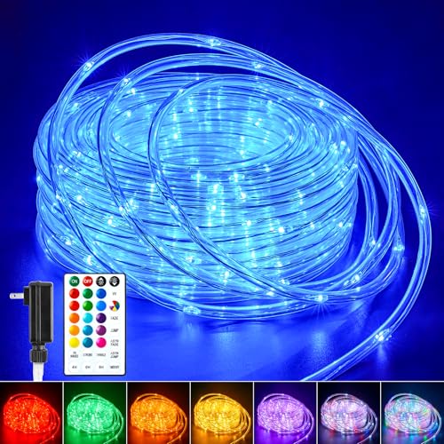 Minetom Color Changing Rope Lights: 72 Ft 220 LED Outdoor String Lights with Plug | Big Twinkle Lights for Bedroom Wedding Patio Garden Christmas Decor | 16 Colors - size: 72 FT Not Connectable