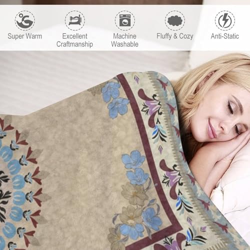 Traditional Boho Throw Blanket,Bohemian Traditional Vintage Texture Colourful Abstract Geometry Pattern Soft Throw Blanket for Couch Sofa Camping Office Travel Home Bedroom Decor All Seasons 30"x40" - color: Boho-4, size: 30x40in