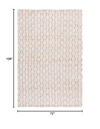 SAFAVIEH Area Rug 6x9 - Natural Fiber Collection - Natural & Pink, Handmade Jute & Wool, Ideal for Living Room, Bedroom, Dining Space (NFB225U) - color: Natural/Pink, size: 6' x 9' (Rectangular)