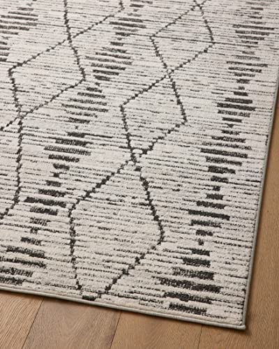 Loloi Kamala Collection KAM-02 Charcoal/Dove 2'-7" x 8'-0" Runner Rug - color: Charcoal / Dove, size: 2'7" x 8' (Rectangular)