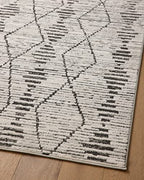 Loloi Kamala Collection KAM-02 Charcoal/Dove 11'-2" x 15'-7" Area Rug - color: Charcoal / Dove, size: 11'2" x 15'7" (Rectangular)