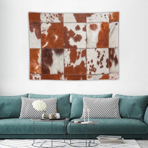 DDCBNS Cowhide Tapestry Wall Hanging,3D Printed Cow Fur Farm Animal Skin Print Brown Wall Hanging Tapestry Wall Art Home Décor for Bedroom Living Room Dorm Wall Décor 40" x 30" - color: Animal Skin_8, size: 40"L x 30"W