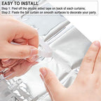 Silver Streamers Metallic Party Backdrop - GREATRIL Foil Fringe Tinsel Curtain for 2026 NYE/Birthdays/Prom/New Years/Graduations/Photo Booth, 8.2ft x 3.2ft - Pack of 2 - color: Pure Silver