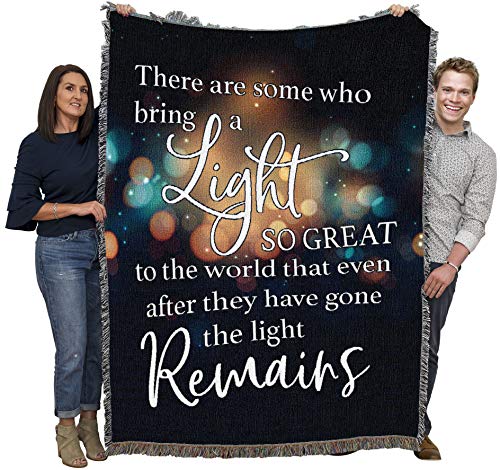 Pure Country Weavers There are Some Who Bring a Light So Great Blanket Lights - Sympathy Bereavement Gift Tapestry Throw Woven from Cotton - Made in the USA (72x54) - color: Light So Great, size: 72" x 54"