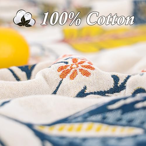 Snycler Boho Throw Blanket for Bed, 100% Organic Cotton Muslin Soft Throw-Floral Farmhouse Rustic Spring Summer Fall Decor Blanket for Couch Sofa Quilt and Gift, 60" x 80" White - color: White Boho Floral, size: 60"x80"